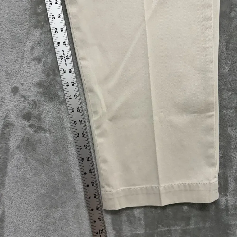 Vintage Polo Ralph Lauren Andrew Pants 40x30 Khaki Pleated Cotton Chino Trousers